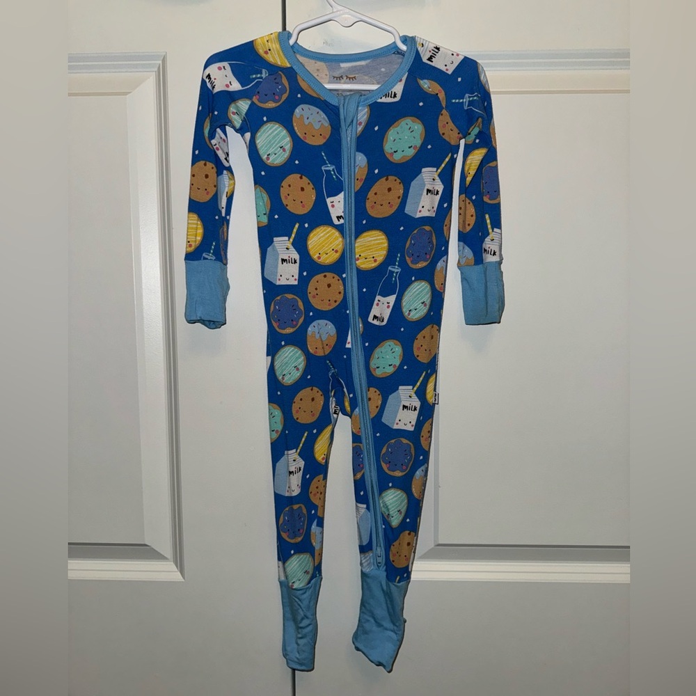 Little Sleepies Blue Milk and Cookies Pajamas